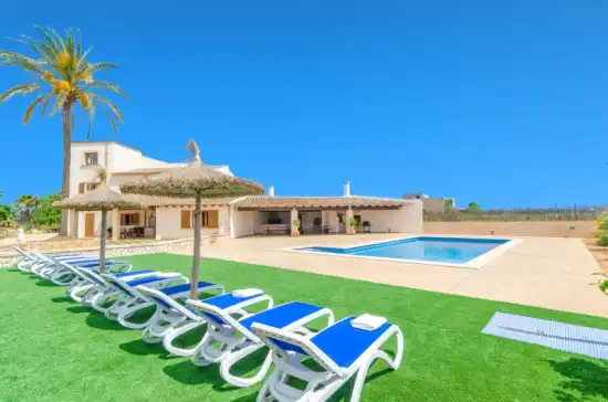 Villa für 9 gäste . Mit Pool, Klimaanlage, Wifi und Optionale GRATIS Stornierung Finca sant blai nou in Campos, Mallorca, Illes Balears, España