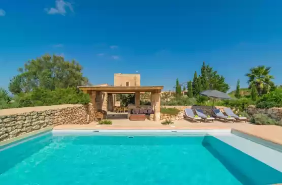 Villa para 8 + 1 huéspedes . Con Piscina, Aire Acondicionado, y Wifi,  Villa es molí des trenc en Campos, Mallorca, Illes Balears, España