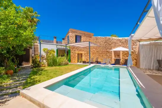 Villa für 6 gäste . Mit Pool, Klimaanlage, Wifi, Haustiere und Optionale GRATIS Stornierung Sa teulera de pina in Pina, Algaida, Mallorca, Illes Balears, España