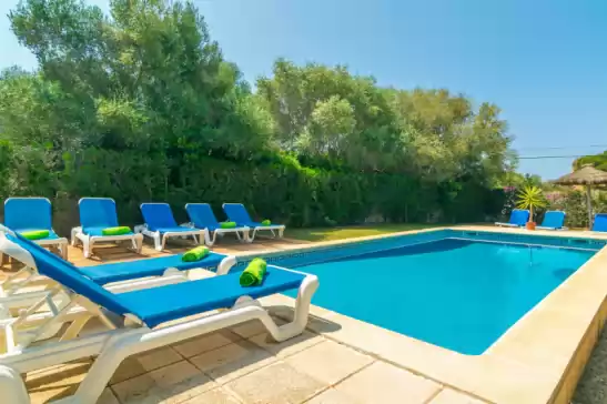 Villa für 12 gäste . Mit Pool, Klimaanlage, Wifi und Optionale GRATIS Stornierung Villa blanca in Cala Ferrera, Felanitx, Mallorca, Illes Balears, España
